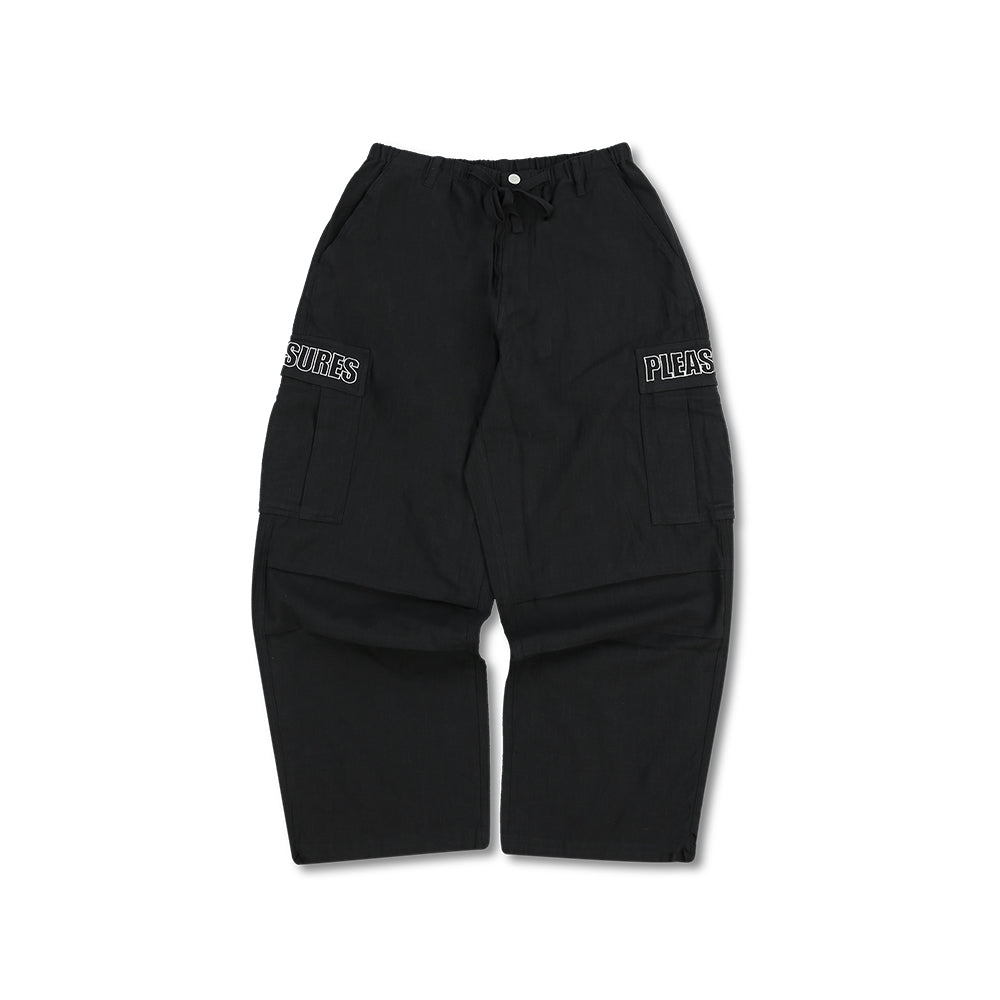 Pleasures Visitor Wide Cargo - Black - Crowdless