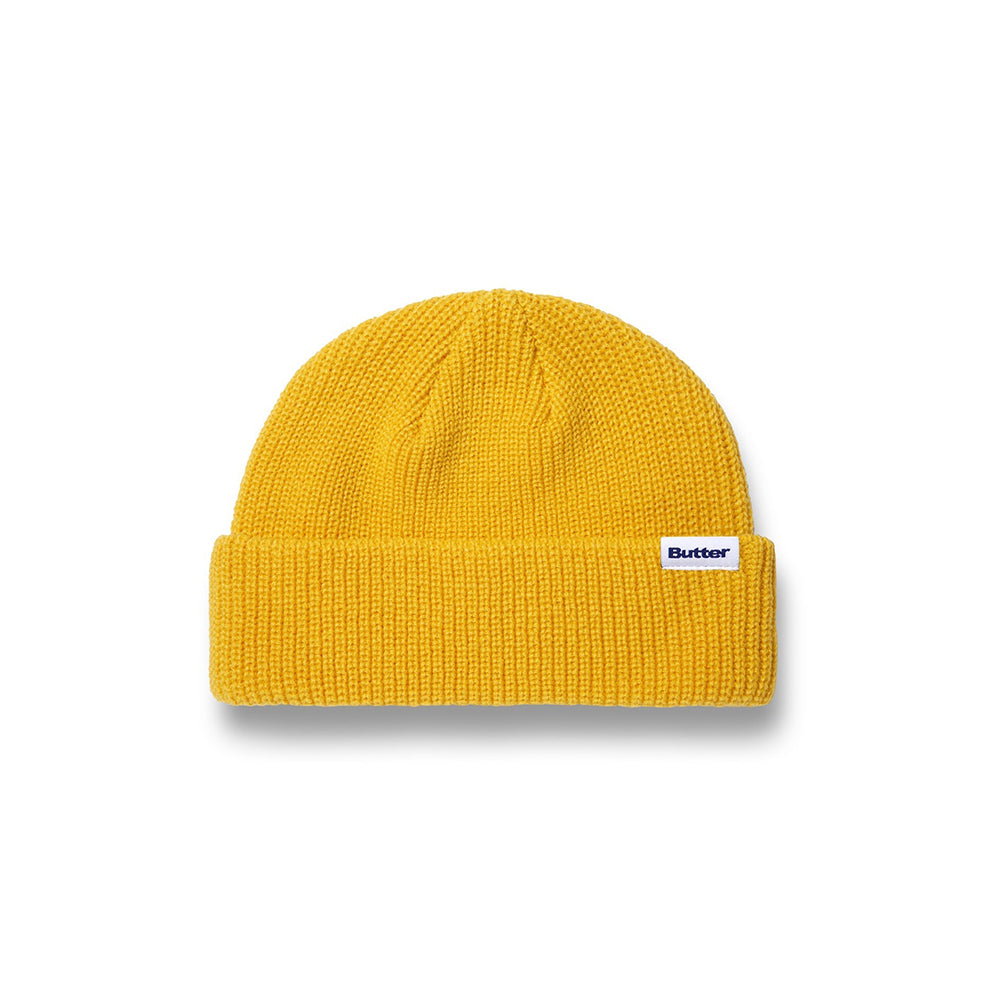 Butter Goods Wharfie Beanie - Yellow - Crowdless