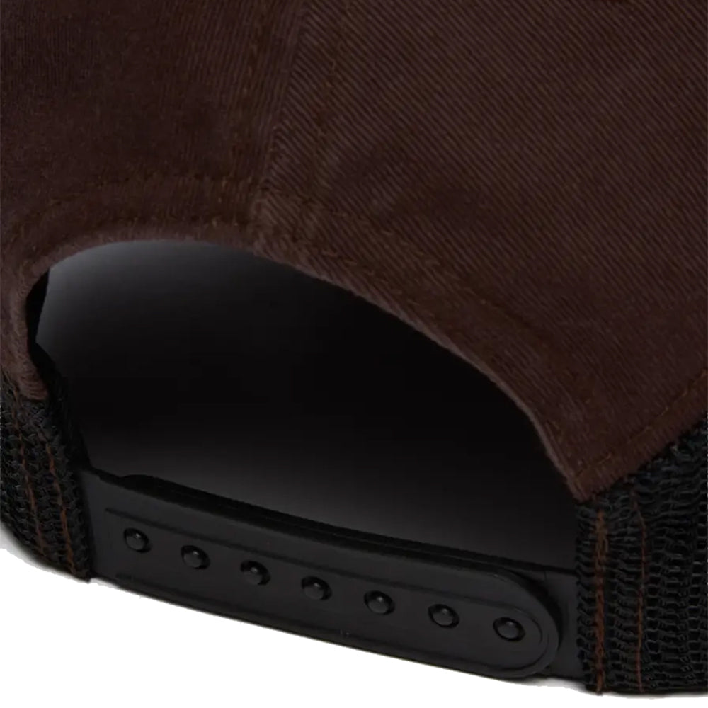 Stüssy Lp Service Mesh Strapback Cap - Brown - Crowdless