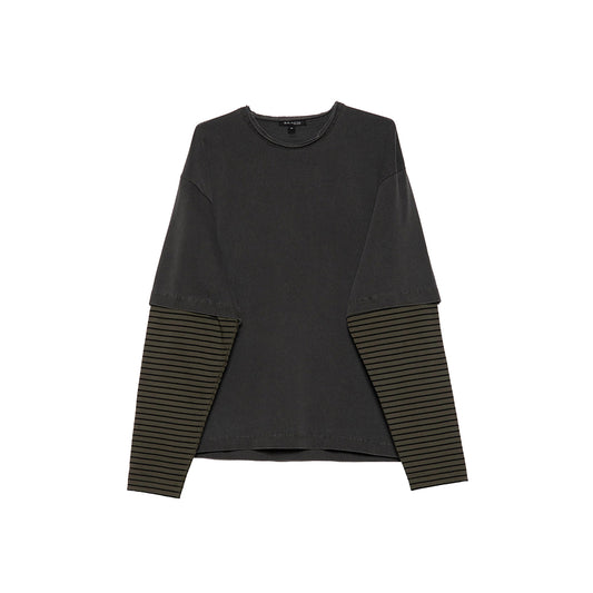 Dream Layer T-Shirt - Charcoal Stripe