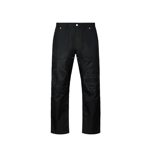 Pleasures Helmets Nylon Work Pants - Black - Crowdless