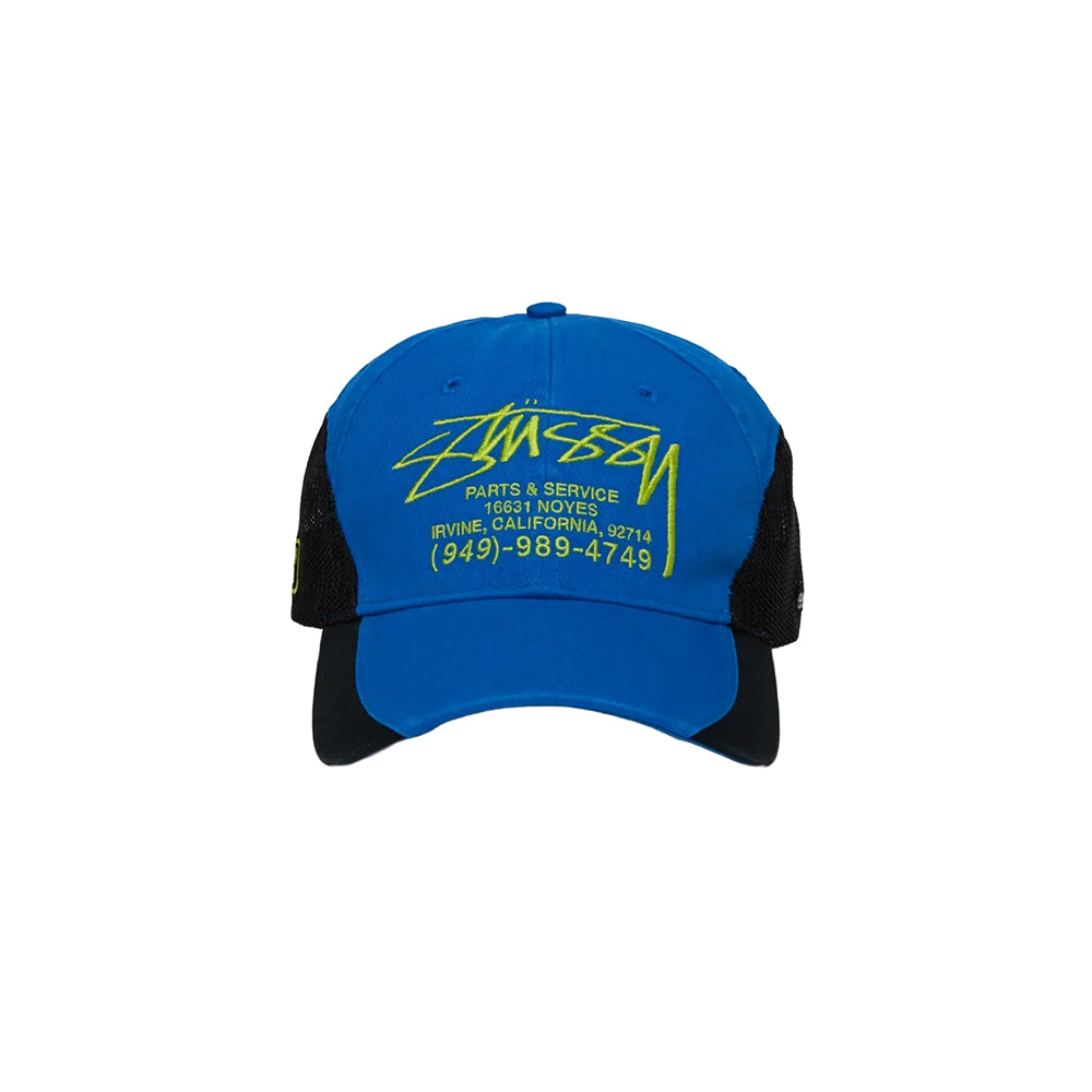 Stüssy Lp Service Mesh Strapback Cap - Blue - Crowdless
