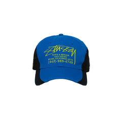 Stüssy Lp Service Mesh Strapback Cap - Blue - Crowdless