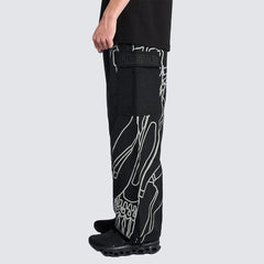 Pleasures Eva-1 Cargo Pants - Black - Crowdless