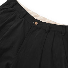 Butter Goods Pleated Trousers - Black - Crowdless