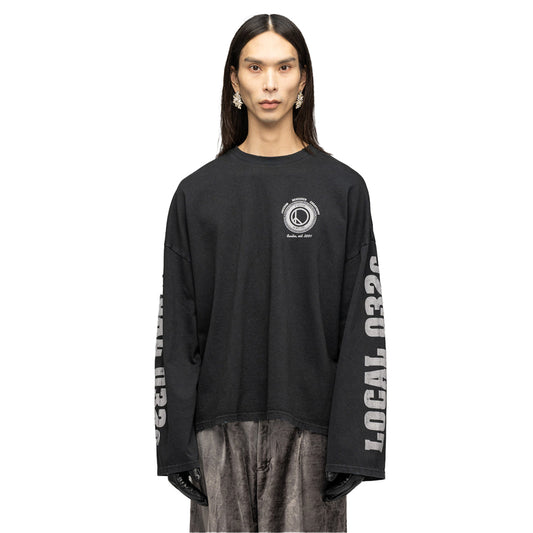 ‘’Repetition’’ Local Boxy Longsleeve - Faded Black