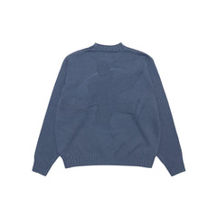 Surfman Mock Sweater - Washed Blue