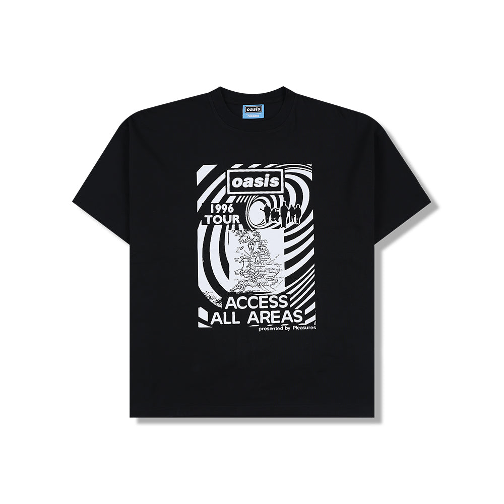 Pleasures All Access T-Shirt - Black - Crowdless