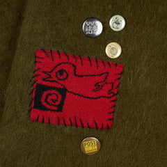 Brain Dead Future Vision Boxy Knit Sweater - Olive - Crowdless