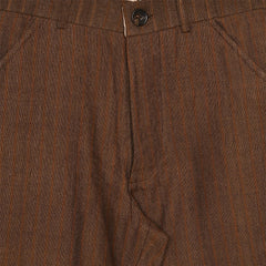 Kartik Research Flat Front Flare Trouser - Purple/ Brown - Crowdless