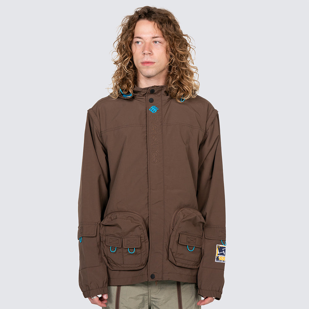 Pleasures Triple Modular Jacket - Coffee - Crowdless