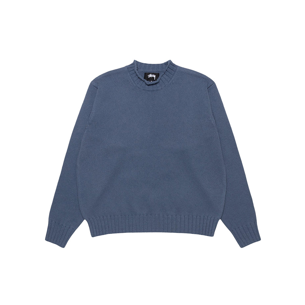Surfman Mock Sweater - Washed Blue