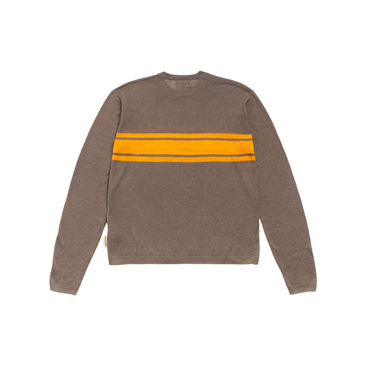 Lightweight Striped Sweater - Brown