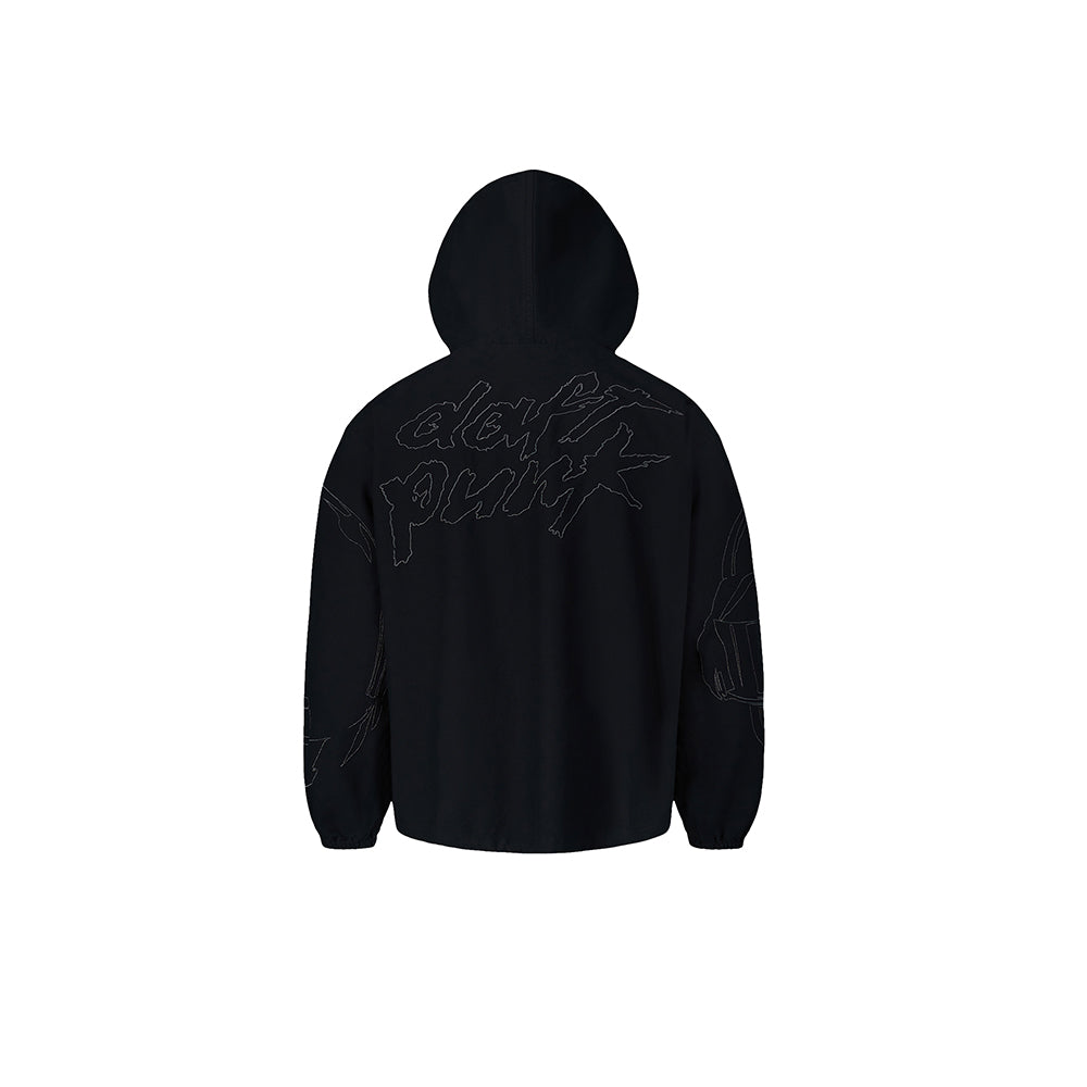 Pleasures Digital Zip Poncho Hoodie - Black - Crowdless