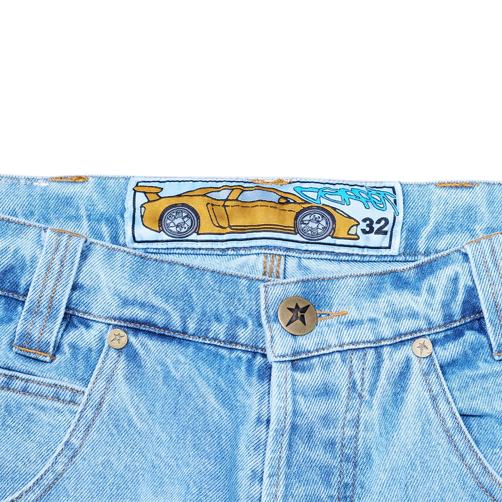 Carpet Company Flag Jeans - Blue - Crowdless