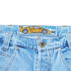 Carpet Company Flag Jeans - Blue - Crowdless