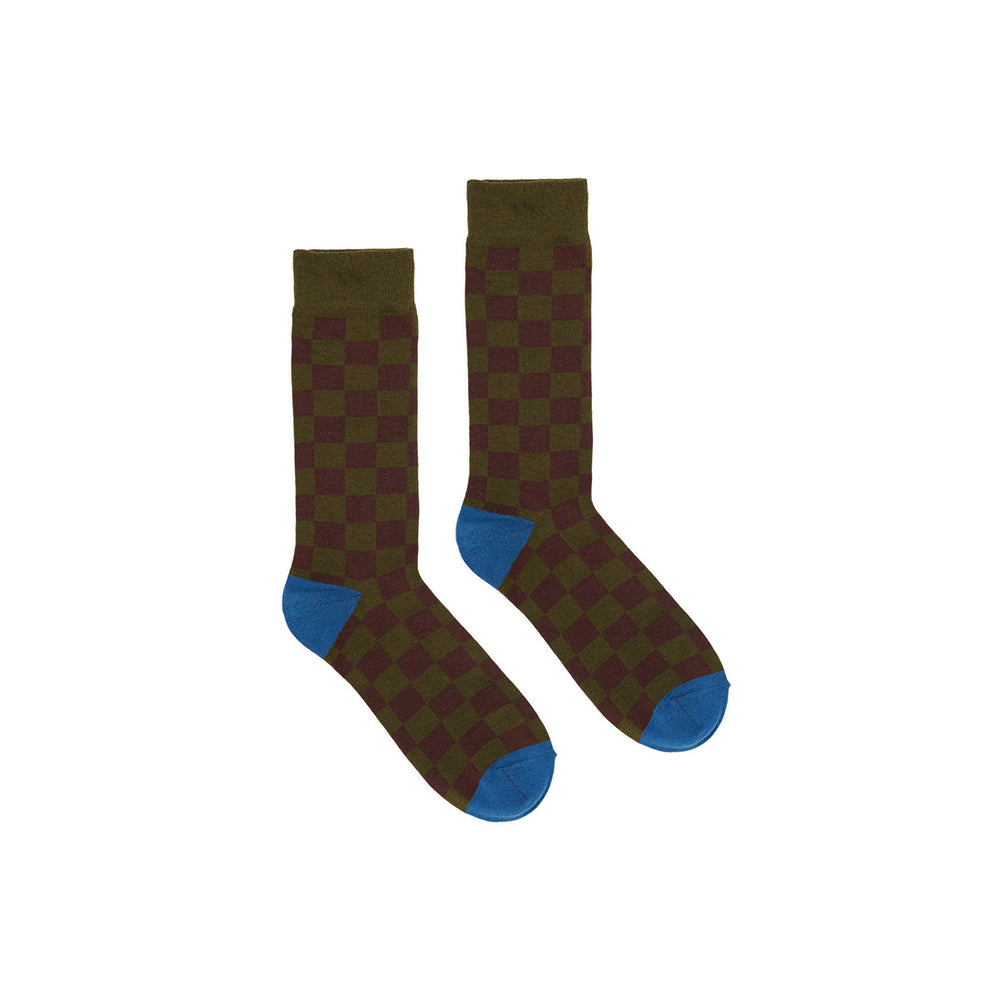 Brain Dead Logohead Dress Socks - Checkered - Crowdless