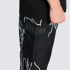 Pleasures Eva-1 Cargo Pants - Black - Crowdless