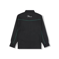 Nylon Western Button Up - Black