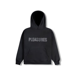 Pleasures Rhinestone Impact Hoodie - Black - Crowdless