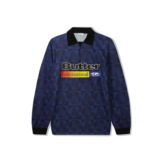 Butter Goods Atlas L/S Jersey - Navy - Crowdless