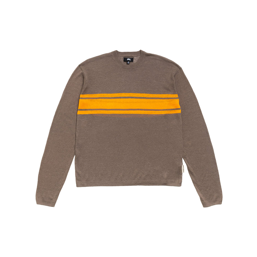 Lightweight Striped Sweater - Brown