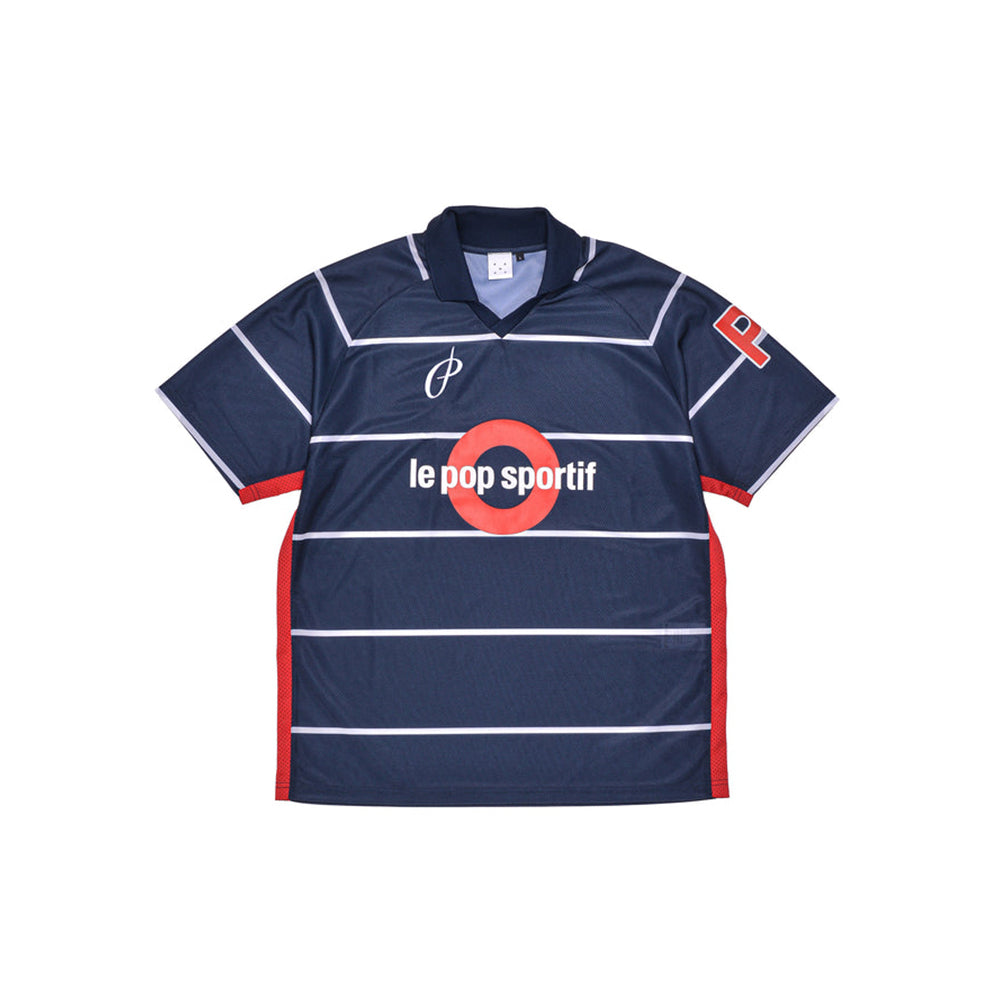 Pop Striped Sportif Shortsleeve T-Shirt - Navy