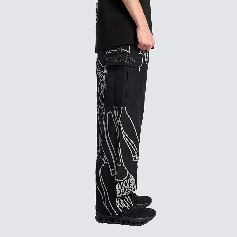 Pleasures Eva-1 Cargo Pants - Black - Crowdless