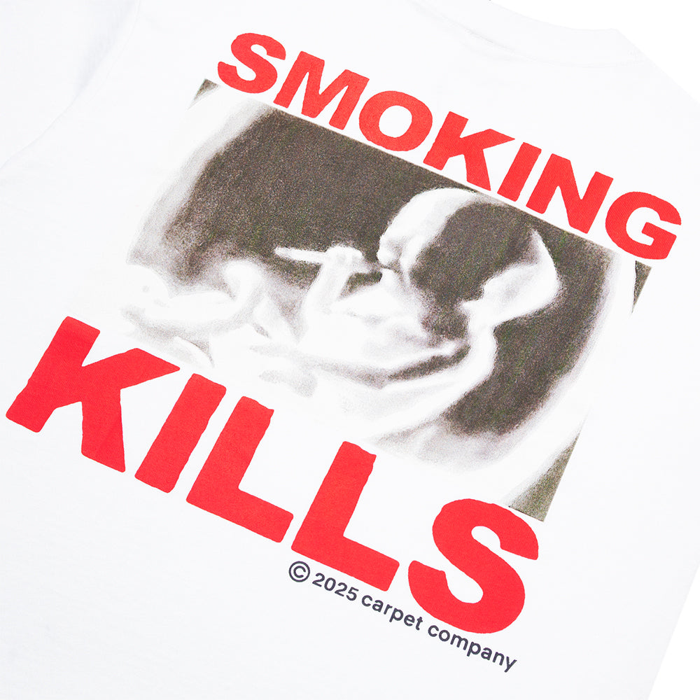 Carpet Company Smoking Kills Tee - White - Crowdless