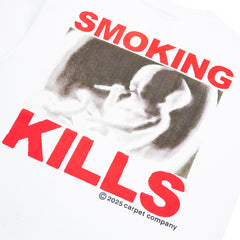 Carpet Company Smoking Kills Tee - White - Crowdless