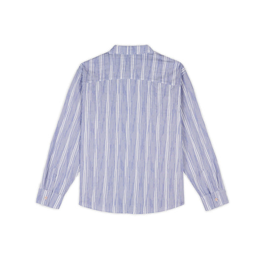 Organic Placket Shirt - Blue