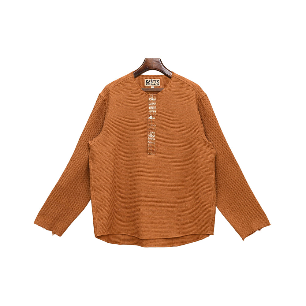 Kartik Research Kurta Shirt - Rust/ Ecru - Crowdless