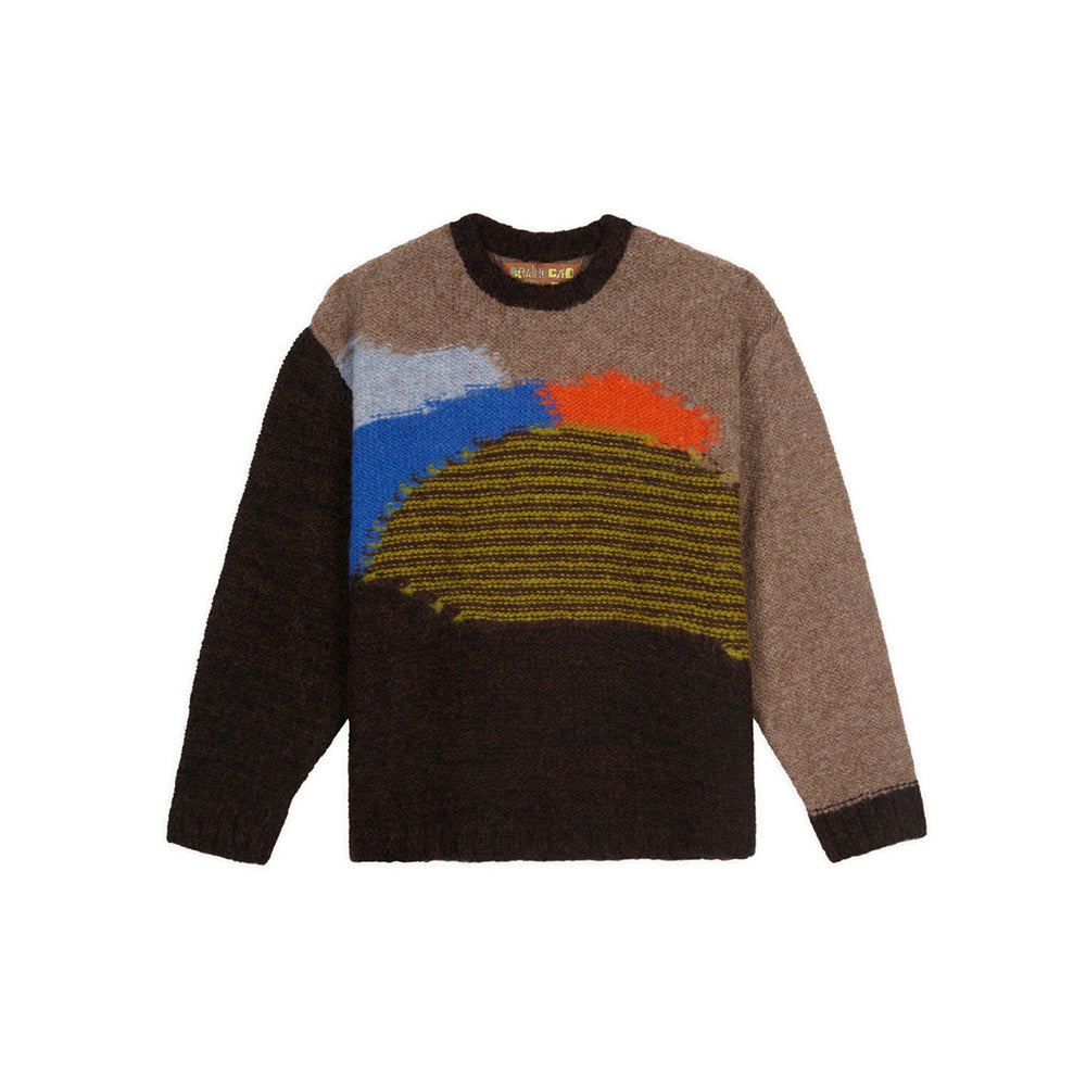 Boxy Knit Sweater - Brown