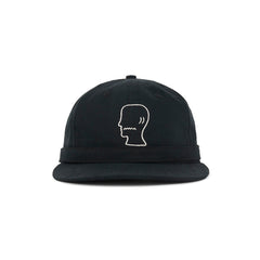Brain Dead Extended Strap 6 Panel Logohead Hat - Black - Crowdless