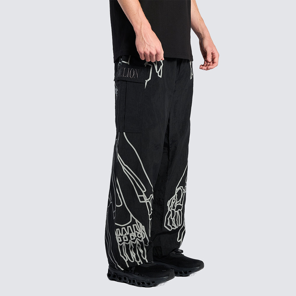 Pleasures Eva-1 Cargo Pants - Black - Crowdless