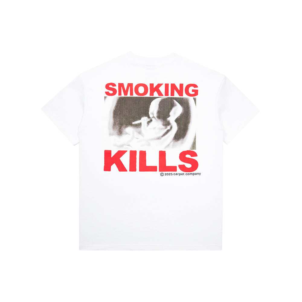 Carpet Company Smoking Kills Tee - White - Crowdless