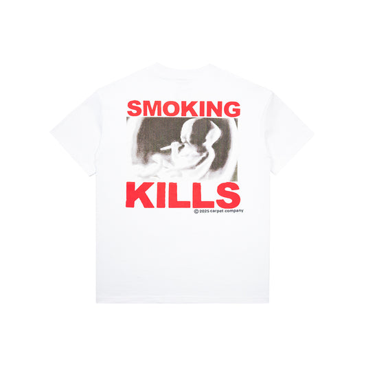 Carpet Company Smoking Kills Tee - White - Crowdless