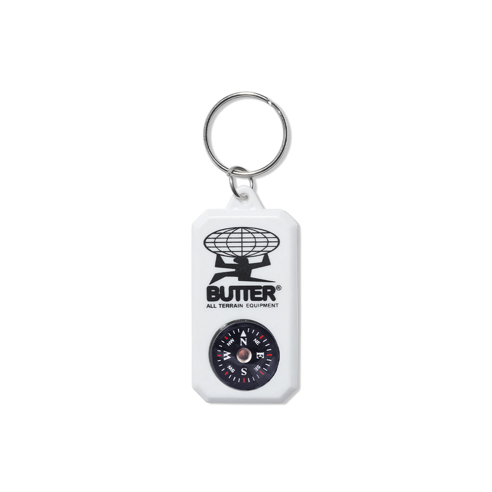 Butter Goods Terrain Compass Keychain - White - Crowdless