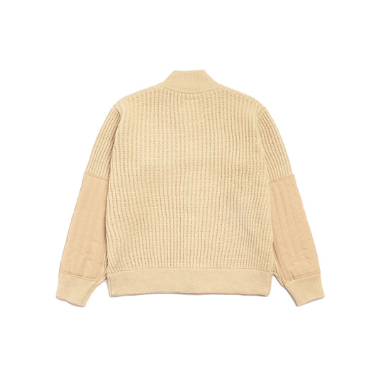 Stüssy Patch Zip Sweater - Sand - Crowdless