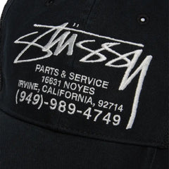 Stüssy Lp Service Mesh Strapback Cap - Black - Crowdless