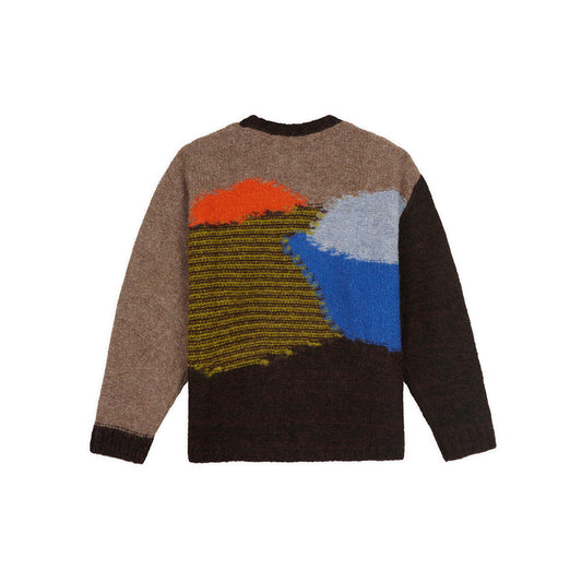 Boxy Knit Sweater - Brown