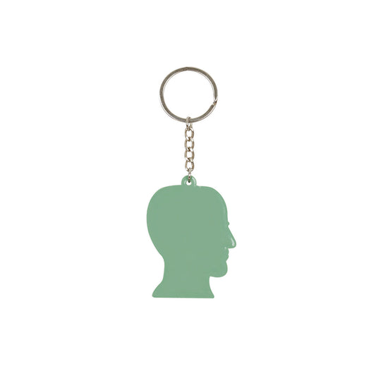 Checkered Logohead Keychain - Green/Brown
