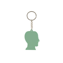 Checkered Logohead Keychain - Green/Brown