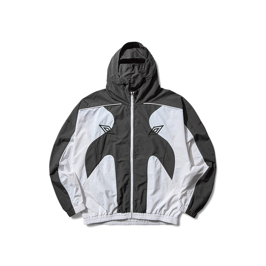 Umbro Masked Track Jacket - White/Dark Olive - Crowdless