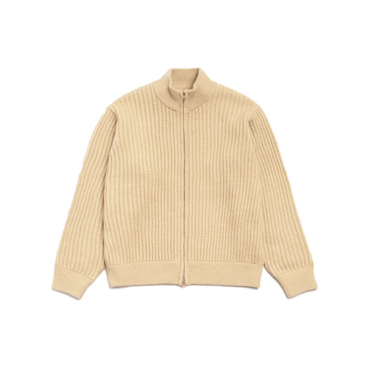 Stüssy Patch Zip Sweater - Sand - Crowdless