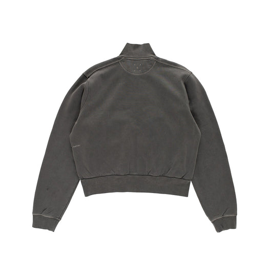 Pop Full Zip Sweat - Washed Black