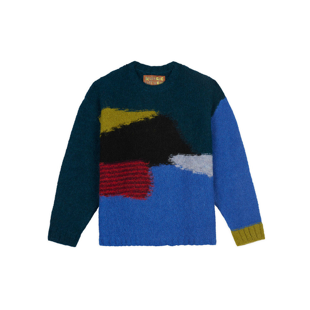 Boxy Knit Sweater - Blue