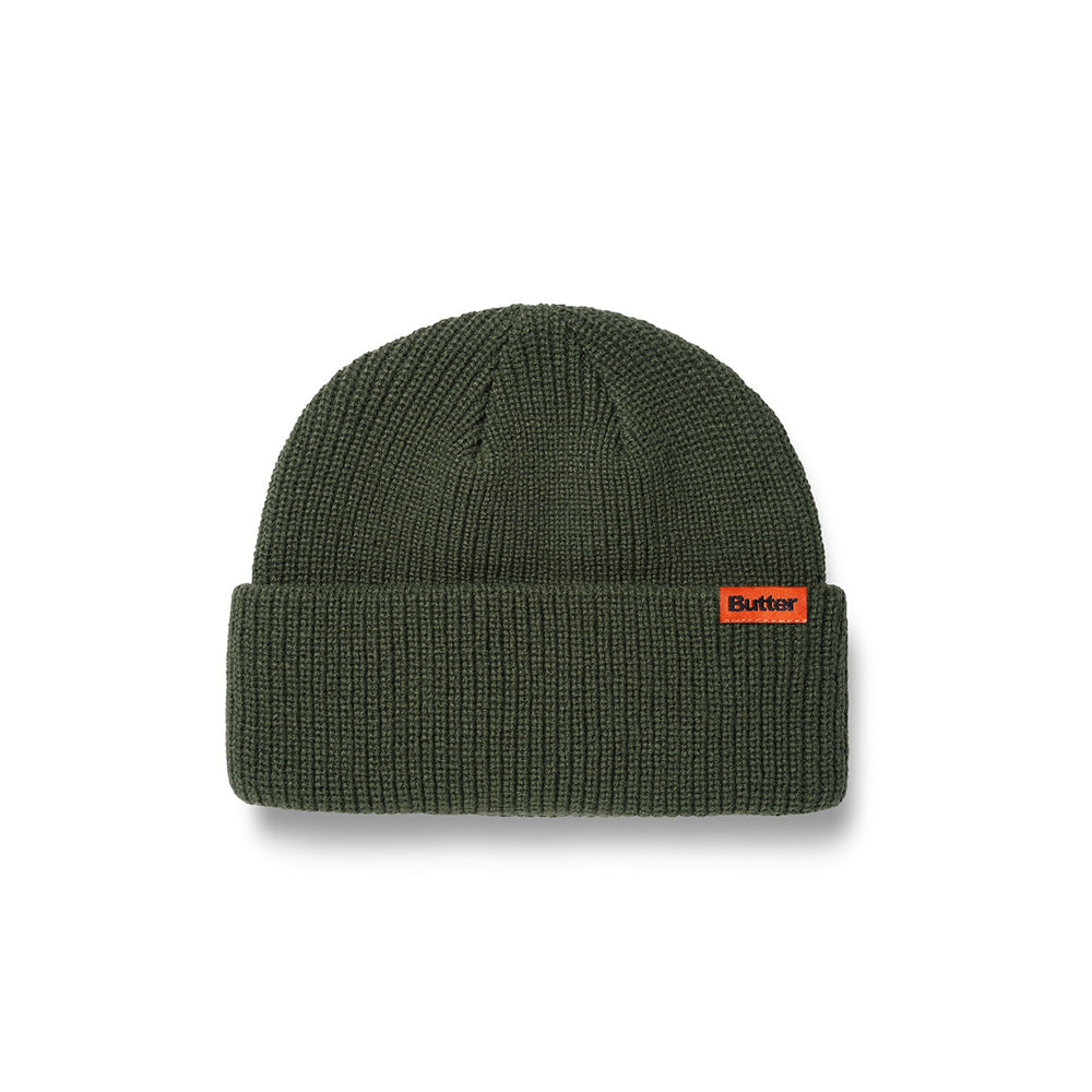 Butter Goods Tall Wharfie Beanie - Army - Crowdless