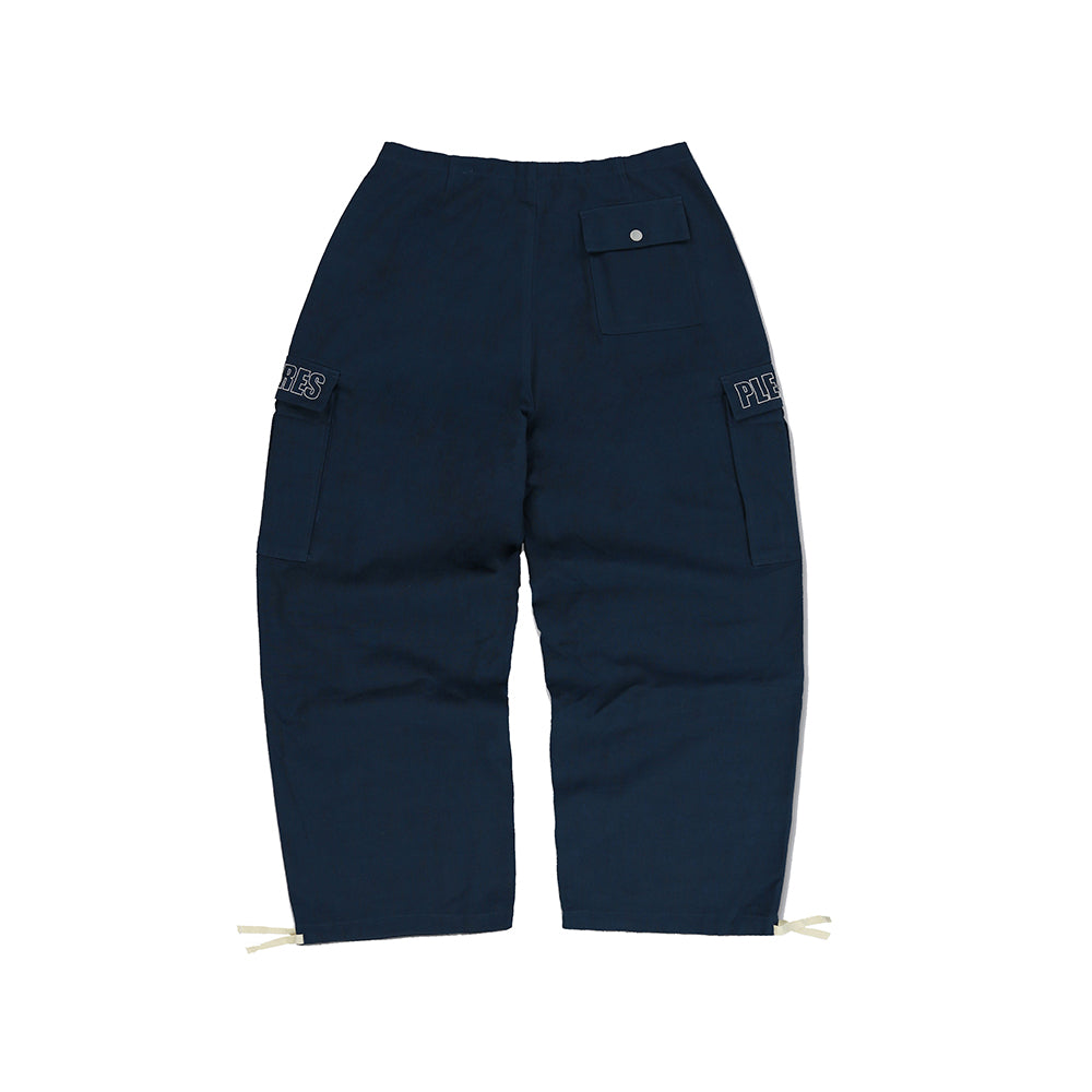 Pleasures Visitor Wide Fit Cargo Pants - Navy - Crowdless