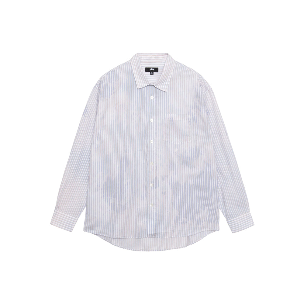 Classic LS Shirt Bleached Poplin - Blue